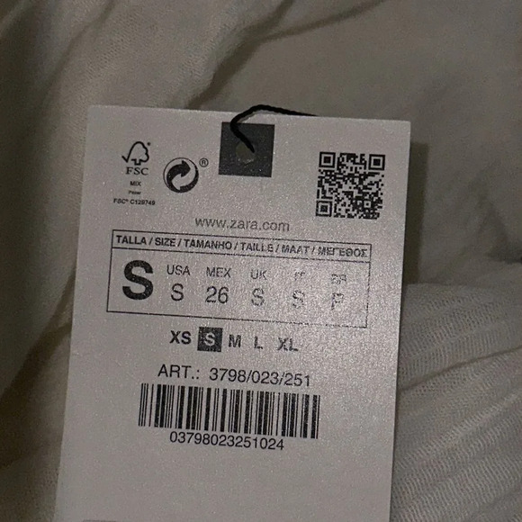 ZARA | Oyster White | EMBROIDERED BEADED DRESS - Picture 9 of 10